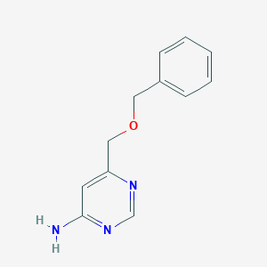 molecular formula C12H13N3O B1482582 6-[(Benzyloxy)methyl]pyrimidin-4-amine CAS No. 2098038-75-4