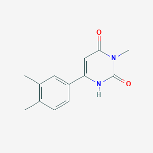molecular formula C13H14N2O2 B1482584 6-(3,4-Dimethylphenyl)-3-methyl-1,2,3,4-tetrahydropyrimidine-2,4-dione CAS No. 2097997-70-9