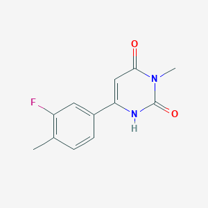 molecular formula C12H11FN2O2 B1482585 6-(3-氟-4-甲基苯基)-3-甲基-1,2,3,4-四氢嘧啶-2,4-二酮 CAS No. 2097997-75-4