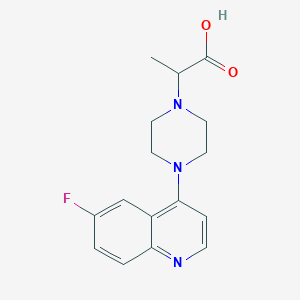 molecular formula C16H18FN3O2 B1482591 2-(4-(6-Fluoroquinolin-4-yl)piperazin-1-yl)propanoic acid CAS No. 1923836-66-1