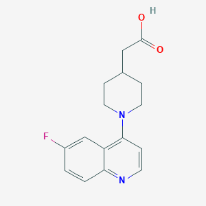 2-(1-(6-Fluoroquinolin-4-yl)piperidin-4-yl)acetic acid