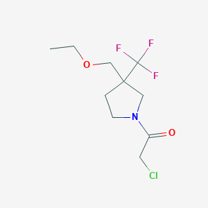 molecular formula C10H15ClF3NO2 B1482596 2-氯-1-[3-(乙氧甲基)-3-(三氟甲基)吡咯烷-1-基]乙烷-1-酮 CAS No. 2098139-03-6