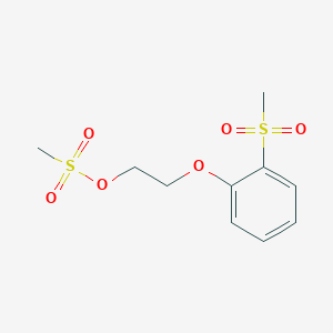 molecular formula C10H14O6S2 B1482597 2-(2-(Methylsulfonyl)phenoxy)ethyl methanesulfonate CAS No. 1953183-94-2