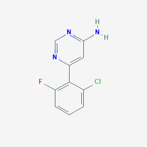 molecular formula C10H7ClFN3 B1482602 6-(2-Chloro-6-fluorophenyl)pyrimidin-4-amine CAS No. 2098101-53-0