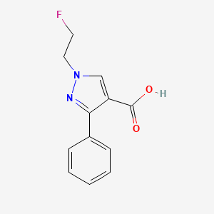 molecular formula C12H11FN2O2 B1482610 1-(2-fluoroethyl)-3-phenyl-1H-pyrazole-4-carboxylic acid CAS No. 2098135-51-2