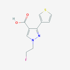 molecular formula C10H9FN2O2S B1482611 1-(2-fluoroethyl)-3-(thiophen-3-yl)-1H-pyrazole-4-carboxylic acid CAS No. 2092491-89-7
