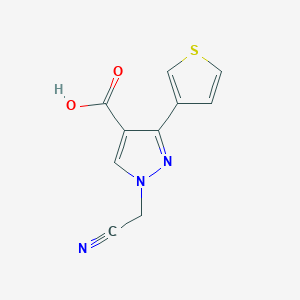 molecular formula C10H7N3O2S B1482612 1-(cyanomethyl)-3-(thiophen-3-yl)-1H-pyrazole-4-carboxylic acid CAS No. 2092723-53-8