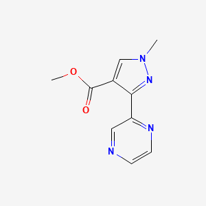 molecular formula C10H10N4O2 B1482614 methyl 1-methyl-3-(pyrazin-2-yl)-1H-pyrazole-4-carboxylate CAS No. 2098143-46-3