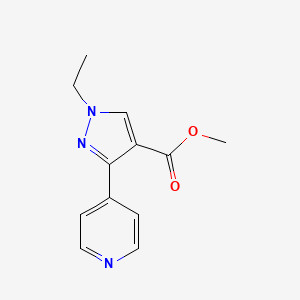 molecular formula C12H13N3O2 B1482615 methyl 1-ethyl-3-(pyridin-4-yl)-1H-pyrazole-4-carboxylate CAS No. 2098143-40-7