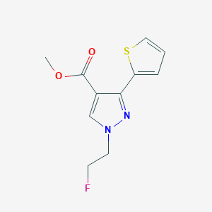 molecular formula C11H11FN2O2S B1482617 methyl 1-(2-fluoroethyl)-3-(thiophen-2-yl)-1H-pyrazole-4-carboxylate CAS No. 2098142-03-9