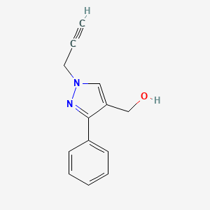 molecular formula C13H12N2O B1482618 (3-phenyl-1-(prop-2-yn-1-yl)-1H-pyrazol-4-yl)methanol CAS No. 2091713-70-9
