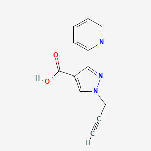 molecular formula C12H9N3O2 B1482619 1-(prop-2-yn-1-yl)-3-(pyridin-2-yl)-1H-pyrazole-4-carboxylic acid CAS No. 2097984-58-0