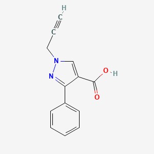 molecular formula C13H10N2O2 B1482620 3-phenyl-1-(prop-2-yn-1-yl)-1H-pyrazole-4-carboxylic acid CAS No. 2098141-70-7