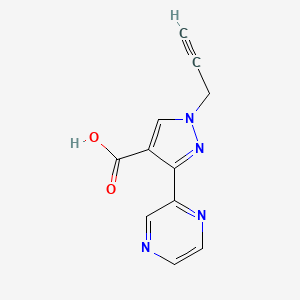 1-(prop-2-yn-1-yl)-3-(pyrazin-2-yl)-1H-pyrazole-4-carboxylic acid