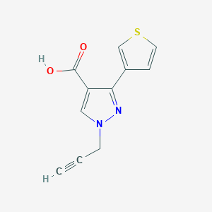 molecular formula C11H8N2O2S B1482622 1-(prop-2-yn-1-yl)-3-(thiophen-3-yl)-1H-pyrazole-4-carboxylic acid CAS No. 2091636-62-1