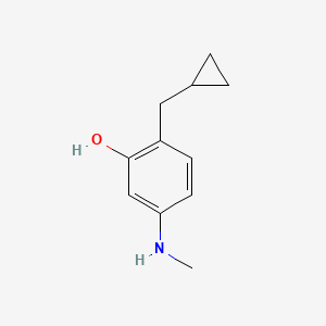 2-(Cyclopropylmethyl)-5-(methylamino)phenol