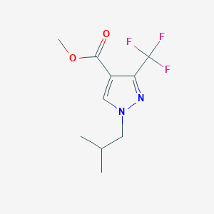 molecular formula C10H13F3N2O2 B1482623 methyl 1-isobutyl-3-(trifluoromethyl)-1H-pyrazole-4-carboxylate CAS No. 2097984-71-7
