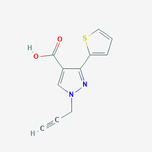 molecular formula C11H8N2O2S B1482624 1-(prop-2-yn-1-yl)-3-(thiophen-2-yl)-1H-pyrazole-4-carboxylic acid CAS No. 2092544-84-6
