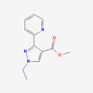 molecular formula C12H13N3O2 B1482625 methyl 1-ethyl-3-(pyridin-2-yl)-1H-pyrazole-4-carboxylate CAS No. 2098141-84-3
