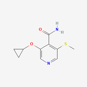 3-Cyclopropoxy-5-(methylthio)isonicotinamide