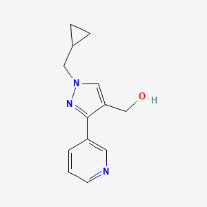 molecular formula C13H15N3O B1482627 (1-(cyclopropylmethyl)-3-(pyridin-3-yl)-1H-pyrazol-4-yl)methanol CAS No. 2098013-96-6