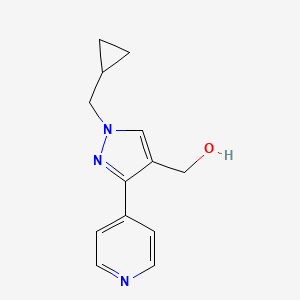 (1-(cyclopropylmethyl)-3-(pyridin-4-yl)-1H-pyrazol-4-yl)methanol