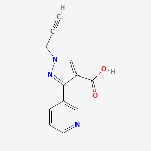 molecular formula C12H9N3O2 B1482629 1-(prop-2-yn-1-yl)-3-(pyridin-3-yl)-1H-pyrazole-4-carboxylic acid CAS No. 2098143-30-5