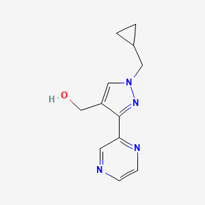 (1-(cyclopropylmethyl)-3-(pyrazin-2-yl)-1H-pyrazol-4-yl)methanol