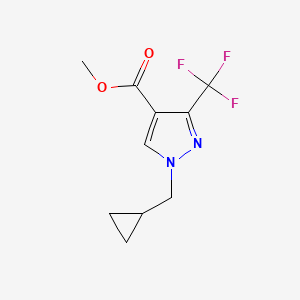 molecular formula C10H11F3N2O2 B1482632 methyl 1-(cyclopropylmethyl)-3-(trifluoromethyl)-1H-pyrazole-4-carboxylate CAS No. 2098143-36-1