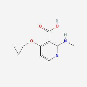 4-Cyclopropoxy-2-(methylamino)nicotinic acid