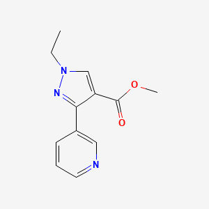 molecular formula C12H13N3O2 B1482634 methyl 1-ethyl-3-(pyridin-3-yl)-1H-pyrazole-4-carboxylate CAS No. 2097971-61-2