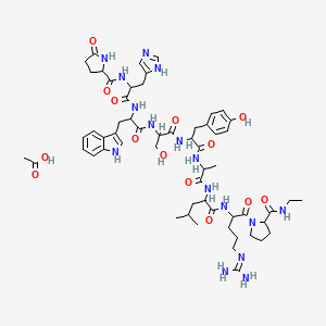 molecular formula C58H82N16O14 B14826356 H-DL-Pyr-DL-His-DL-Trp-DL-Ser-DL-Tyr-DL-Ala-DL-Leu-DL-Arg-DL-Pro-NHEt.CH3CO2H 