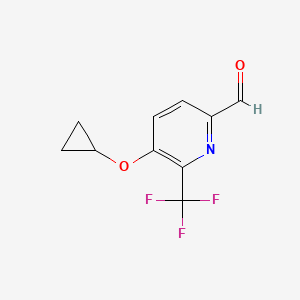 5-Cyclopropoxy-6-(trifluoromethyl)picolinaldehyde