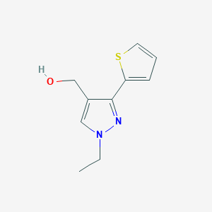 molecular formula C10H12N2OS B1482645 (1-乙基-3-(噻吩-2-基)-1H-吡唑-4-基)甲醇 CAS No. 2092817-59-7
