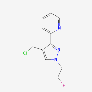 molecular formula C11H11ClFN3 B1482646 2-(4-(chloromethyl)-1-(2-fluoroethyl)-1H-pyrazol-3-yl)pyridine CAS No. 2092101-14-7