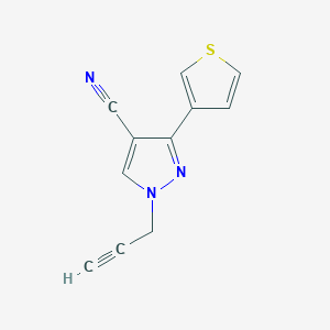 molecular formula C11H7N3S B1482648 1-(prop-2-yn-1-yl)-3-(thiophen-3-yl)-1H-pyrazole-4-carbonitrile CAS No. 2097985-52-7