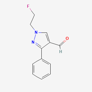 molecular formula C12H11FN2O B1482649 1-(2-fluoroethyl)-3-phenyl-1H-pyrazole-4-carbaldehyde CAS No. 2098138-03-3
