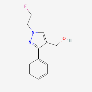 molecular formula C12H13FN2O B1482663 (1-(2-fluoroethyl)-3-phenyl-1H-pyrazol-4-yl)methanol CAS No. 2098013-87-5