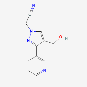 molecular formula C11H10N4O B1482664 2-(4-(hydroxymethyl)-3-(pyridin-3-yl)-1H-pyrazol-1-yl)acetonitrile CAS No. 2090399-14-5