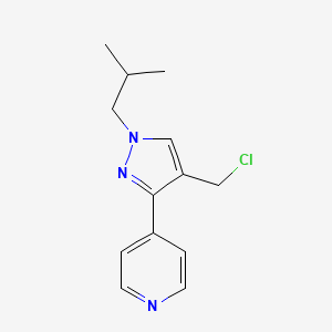 molecular formula C13H16ClN3 B1482665 4-(4-(氯甲基)-1-异丁基-1H-吡唑-3-基)吡啶 CAS No. 2098135-61-4