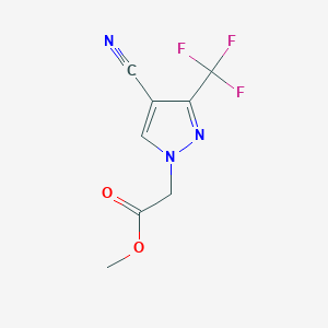 molecular formula C8H6F3N3O2 B1482667 methyl 2-(4-cyano-3-(trifluoromethyl)-1H-pyrazol-1-yl)acetate CAS No. 2097985-24-3