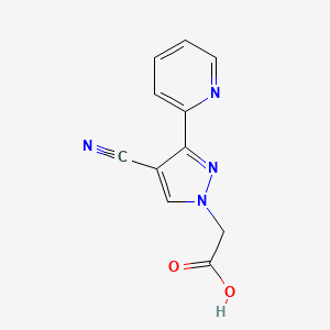 2-(4-cyano-3-(pyridin-2-yl)-1H-pyrazol-1-yl)acetic acid