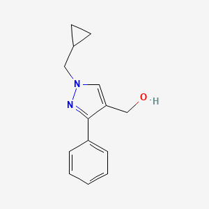 molecular formula C14H16N2O B1482670 (1-(cyclopropylmethyl)-3-phenyl-1H-pyrazol-4-yl)methanol CAS No. 2098135-56-7