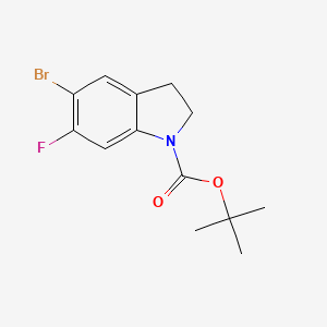 molecular formula C13H15BrFNO2 B1482674 5-Bromo-6-fluoro-2,3-dihydroindole-1-carboxylic acid tert-butyl ester CAS No. 1936430-05-5