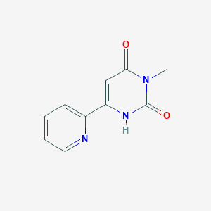 molecular formula C10H9N3O2 B1482675 3-Methyl-6-(pyridin-2-yl)-1,2,3,4-tetrahydropyrimidine-2,4-dione CAS No. 2098141-60-5