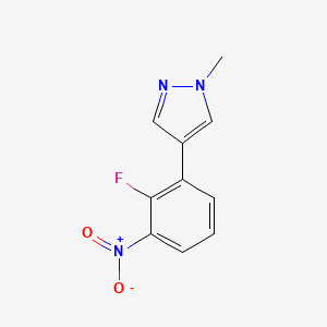 molecular formula C10H8FN3O2 B1482679 4-(2-氟-3-硝基苯基)-1-甲基-1H-吡唑 CAS No. 1936431-64-9