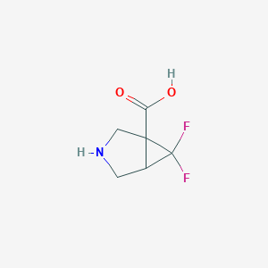 molecular formula C6H7F2NO2 B1482682 6,6-Difluoro-3-azabicyclo[3.1.0]hexane-1-carboxylic acid CAS No. 2098033-11-3