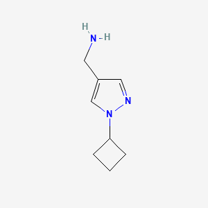molecular formula C8H13N3 B1482683 (1-cyclobutyl-1H-pyrazol-4-yl)methanamine CAS No. 1779923-54-4