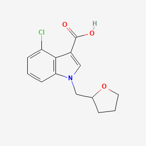 4-Chloro-1-((tetrahydrofuran-2-yl)methyl)-1H-indole-3-carboxylic acid