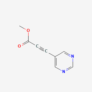 molecular formula C8H6N2O2 B1482687 Methyl 3-(pyrimidin-5-yl)prop-2-ynoate CAS No. 1592602-23-7